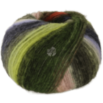 Lana Grossa Bomba 07 Fersken/hvit-/lys-/mørkegrønn/gråpetrol/-brun/turkisblå