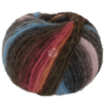 Lana Grossa Bomba 01 Mørkegrå/bjørnebær/oransje/gul-/mørkegrønn/blå