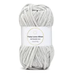 LindeHobby Fuzzy Chenille Silver Lurex 42 Våpenmetall