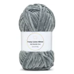 LindeHobby Fuzzy Chenille Silver Lurex 05 Mørkegrå
