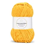 LindeHobby Fuzzy Chenille Silver Lurex 47 Gyllengul