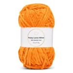 LindeHobby Fuzzy Chenille Silver Lurex 37 Oransje