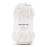 LindeHobby Fuzzy Chenille Gold Lurex 01 Hvit