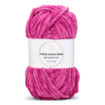LindeHobby Fuzzy Chenille Gold Lurex 44 Lys fuksia