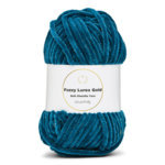 LindeHobby Fuzzy Chenille Gold Lurex 18 Petrolgrønn / mørk turkis