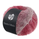 Lana Grossa Basta Mista 119 Burgunder/vinrød/grårød/taupe/gråbeige