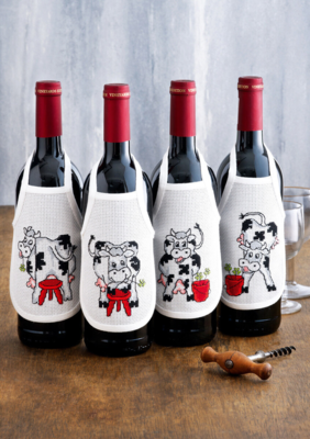 Broderisett Ku, skammel og bøtte 10 x 15 cm