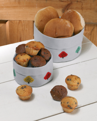 Broderisett Stor kurv trær 17 Ø