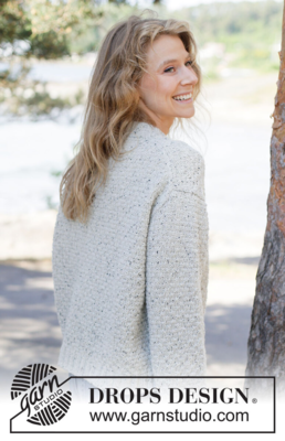 264-36 Grey Thistle Sweater by DROPS Design