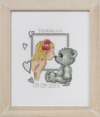 Broderisett Bamsekys Isabella 19 x 23 cm