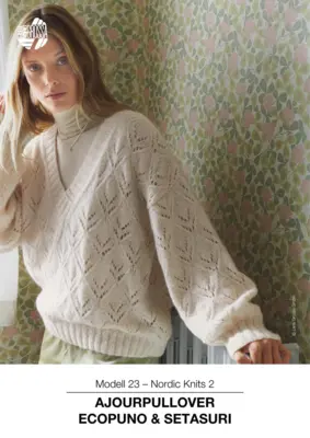 9410315_M23 Modell 23 – Nordic Knits 2: Genser i Hullstrikk