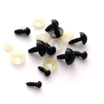 HobbyArts Safety eyes black mix 5 par