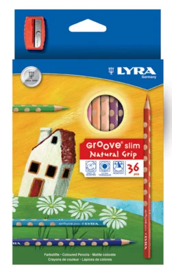 Lyra Groove Slim fargeblyanter, 36 stk
