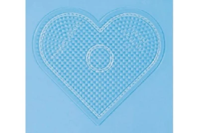 Hama Midi Pin Plate 233TR Large Heart Transparent