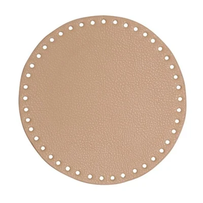 Go Håndlaget veske / kurvbunn, PU lær, rund, 20 cm