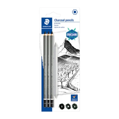 STAEDTLER mars lumograph kull & tegningsstubbe, 3 + 1 stk