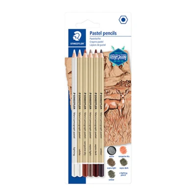 STAEDTLER mars lumograph pastellblyanter, 6 stk