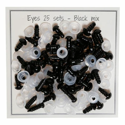 Go Handmade Safety Eyes Black mix