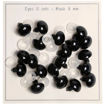 Go Handmade Safety Eyes Black 18 mm (10 par)