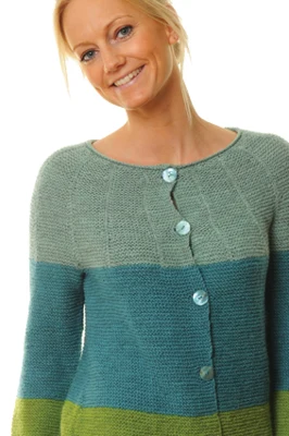 504 Cardigan med brede striper