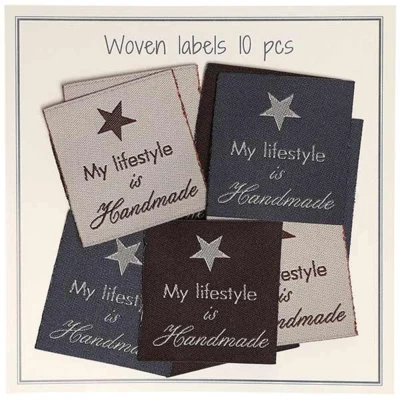 Go Handmade Woven Label, My lifestyle is Handmade, 33 x 30 mm, 10 stk