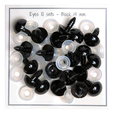 Go Handmade Safety Eyes Black 14 mm (10 par)