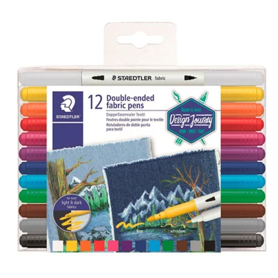 STAEDTLER Tekstilmarkører Duo, 12 stk