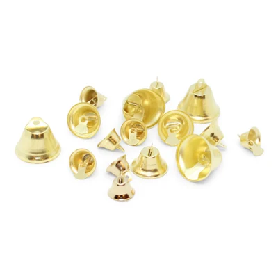 HobbyArts Christmas Bell Gold Mix, 16 stk