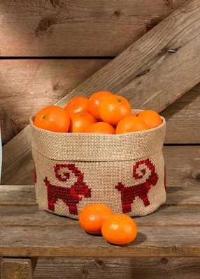 Broderisett Kurv med julebukk Ø21