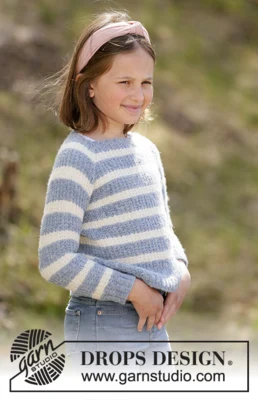 34-21 Sky Stripes-genser fra DROPS Design