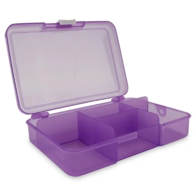Plastboks med lokk Liten 14,5 x 10 cm, 5 rom