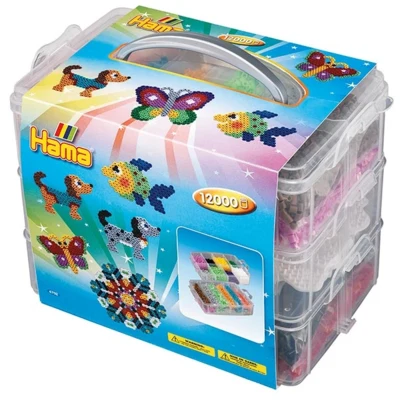 Hama Oppbevaringsboks Stor, 12.000 perler, 3 plater