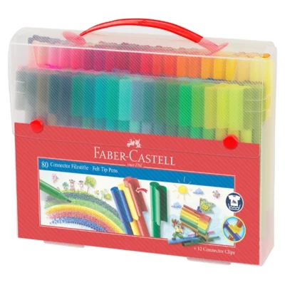 Faber-Castell Tusser Connector koffert 80 stk