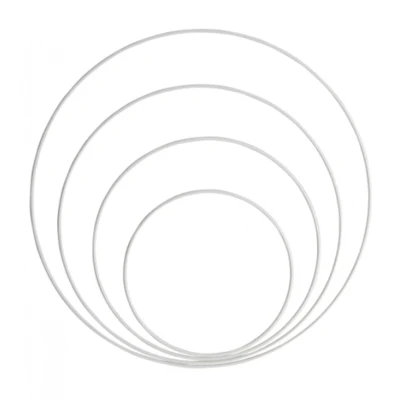 Go Handmade Metal Rings Mix White