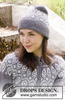 214-16 Iced Petals Hat fra DROPS Design