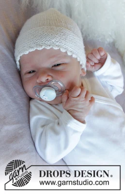 33-17 Babyperlehatt fra DROPS Design