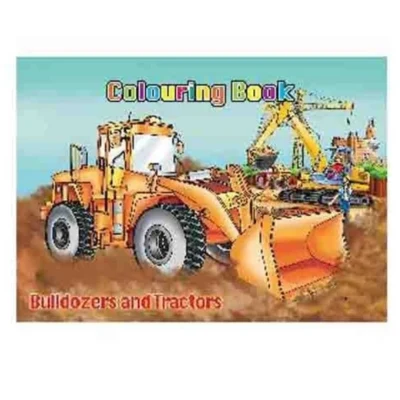 Fargebok A4 Bulldozere og traktorer, 16 sider