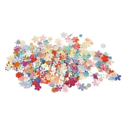 Paljetter, blomstermotiver, 10 g