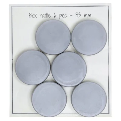 Go Handmade Rattle box Grå 33 mm, 6 stk