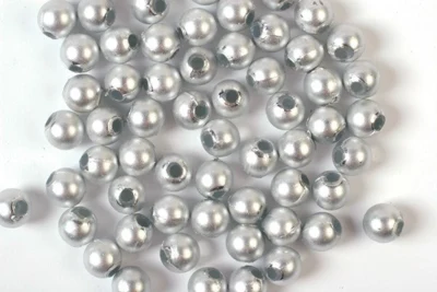Voksperler, 3 mm, 500 g, Matt sølv
