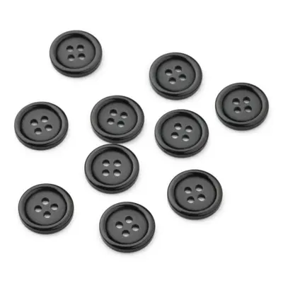 HobbyArts Sorte Knapper, 18 mm