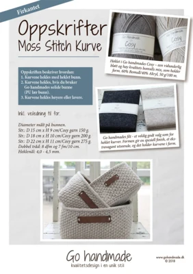 99758 Moss Stitch Kurve - Firkant