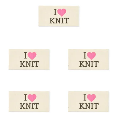 LindeHobby I Love Knit Etikett (4 cm x 2 cm)