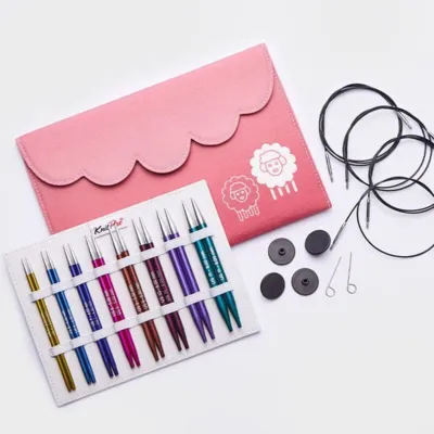 KnitPro Zing Utskiftbare Rundpinner Sett Deluxe