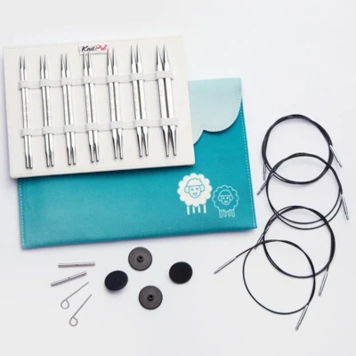 KnitPro Nova Cubics Utskiftbare Rundpinner Sett Deluxe