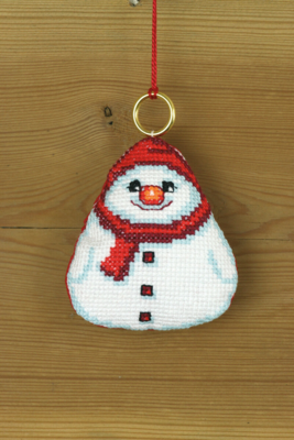 Broderisett Snømann 8 x 8 cm