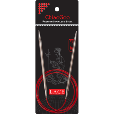 ChiaoGoo Rundpinner Red Lace Rustfritt Stål (40–150 cm)