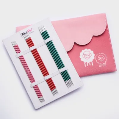 KnitPro ZING Strømpepinnesett 15 cm (5 størrelser 2.00-4.00 mm)